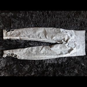 Pink high waisted spandex gray leggings